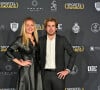 Carine Galli et Arnaud Bonnin durant la soirée de la 32ème édition des Sportel Awards 2021 au Grimaldi Forum à Monaco. © Bruno Bebert/Bestimage