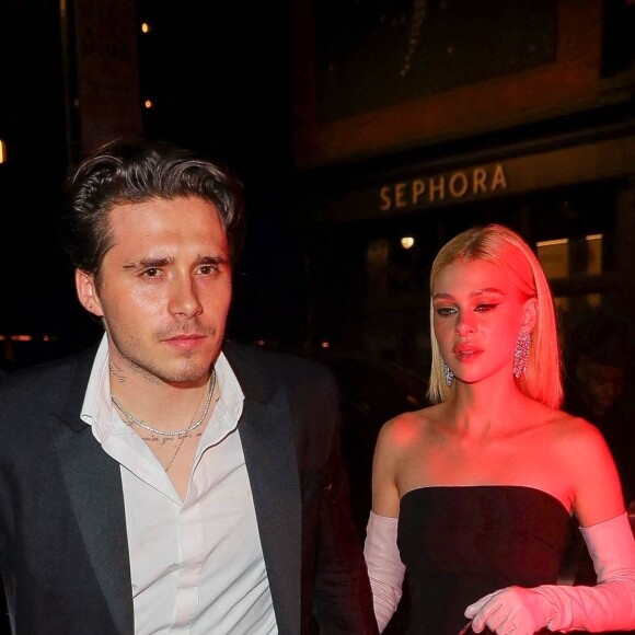 Brooklyn Beckham, sa fiancée Nicola Peltz - Arrivée des people à l'after party de Rihanna après la soirée du Met Gala (Met Ball) 2021 à New York, le 13 septembre 2021. 