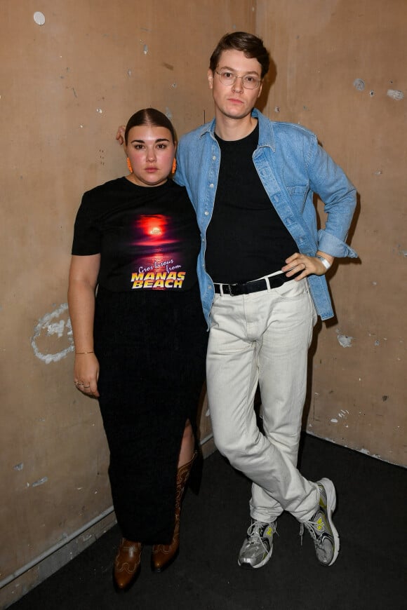 Ester Manas et Balthazar Delepierre - Front Row du défilé Ester Manas Collection Femme Prêt-à-porter Printemps/Eté 2023 lors de la Fashion Week de Paris (PFW), France, le 1er octobre 2022. © Veeren-Clovis/Bestimage.