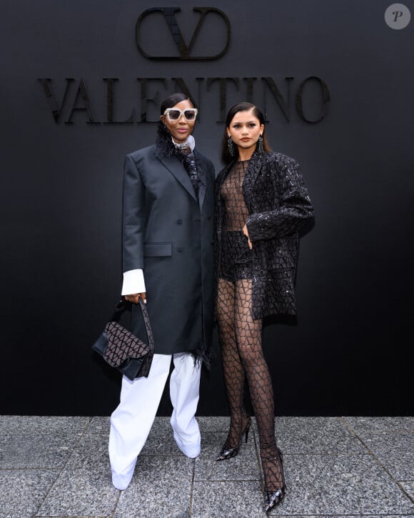 Naomi Campbell, Zendaya - Arrivées au défilé Valentino Collection Femme Prêt-à-porter Printemps/Eté 2023 lors de la Fashion Week de Paris (PFW), France, le 2 octobre 2022.