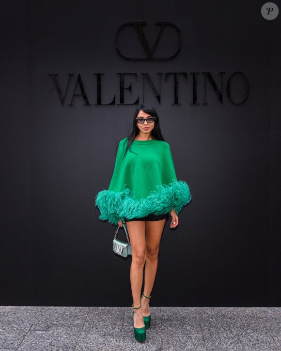 Salma Abu-Deif - Arrivées au défilé Valentino Collection Femme Prêt-à-porter Printemps/Eté 2023 lors de la Fashion Week de Paris (PFW), France, le 2 octobre 2022.