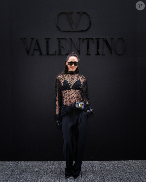 Chriselle Lim - Arrivées au défilé Valentino Collection Femme Prêt-à-porter Printemps/Eté 2023 lors de la Fashion Week de Paris (PFW), France, le 2 octobre 2022.