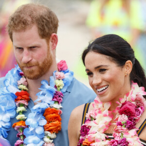 Le prince Harry, duc de Sussex, et Meghan Markle, duchesse de Sussex, enceinte, visitent la plage de Bondi Beach. Sydney. 