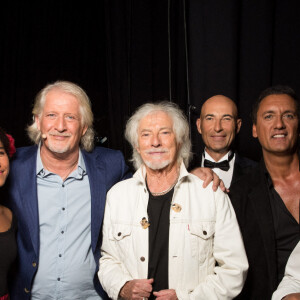 Exclusif - Nathalie Boutot, Lily Sebastien (fille adoptive de Patrick Sebastien), Patrick Sebastien, Hugues Aufray, Nicolas Canteloup, Dany Brillant, Chico Bouchikhi - Backstage de l'enregistrement de l'émission "La Chanson secrète 6" à la Scène musicale à Paris, diffusée le 12 décembre sur TF1. © Gaffiot-Moreau / Bestimage 