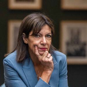 Anne Hidalgo lors de la présentation du projet de réaménagement des berge de Notre Dame de Paris, France, le 27 juin 2022. © Baptiste Autissier/Panoramic/Bestimage