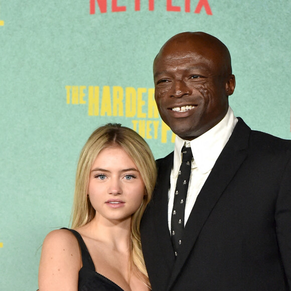 Leni Klum et Seal au photocall de la projection du film "The Harder They Fall" à Los Angeles le 13 octobre 2021.  13 October 2021. Los Angeles Premiere of "The Harder They Fall”. Walt Disney Concert Hall, Los Angeles, CA. 