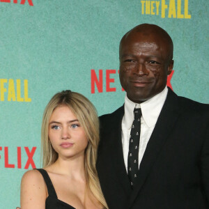 Leni Klum and Seal au photocall de la projection du film "The Harder They Fall" à Los Angeles le 13 octobre 2021.  Los Angeles Special Screening for The Harder They Fall 10/13/21, Los Angeles, California, United States of America 