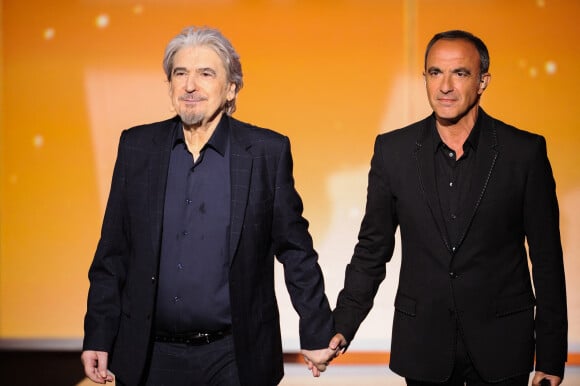 Serge Lama et Nikos Aliagas - Enregistrement de l'émission TV "La Chanson Secrète 3" le 25 juin 2019. © Gaffiot-Perusseau / Bestimage.
