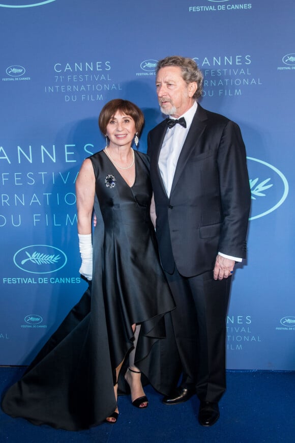 Ariane Ascaride (robe Paule Ka) et son mari Robert Guediguian - Arrivées au dîner de la cérémonie d'ouverture du 71ème Festival International du Film de Cannes. Le 8 mai 2018 © Borde-Jacovides-Moreau/Bestimage
