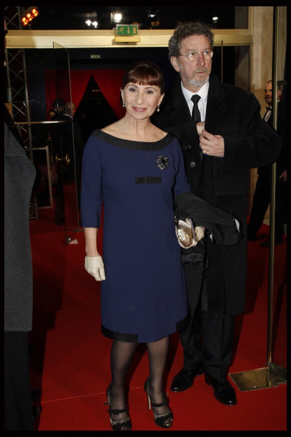 Ariane Ascaride et son mari Robert Guediguian lors des César en 2012
