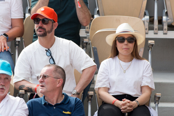 Cartman (Nicolas-Bonaventure Ciattoni) et sa femme Aurélia Crebessegues - Les célébrités dans les tribunes lors des internationaux de France de Tennis de Roland Garros 2022 à Paris, France, le 2 juin 2022.