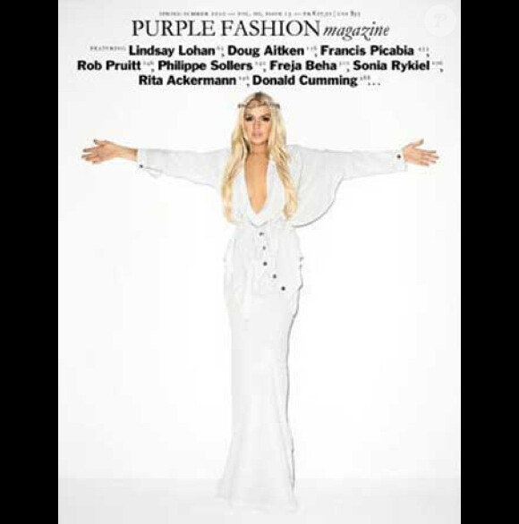 Lindsay Lohan en couverture du magazine Purple Fashion