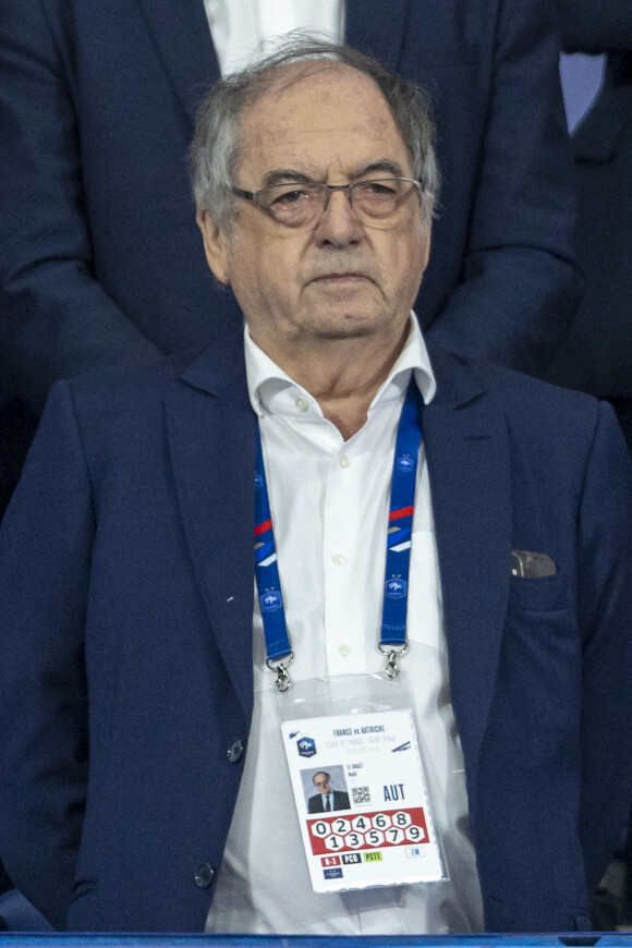 Noël Le Graët (Président de la Fédération française de football) pris dans la tourmente, assiste au match de la 5ème et avant-dernière journée de Ligue des nations entre la France et l'Autriche (2-0) au Stade de France à Saint-Denis.