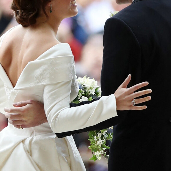 La princesse Eugenie d'York, Jack Brooksbank - Cérémonie de mariage de la princesse Eugenie d'York et Jack Brooksbank en la chapelle Saint-George au château de Windsor le 12 octobre 2018. 