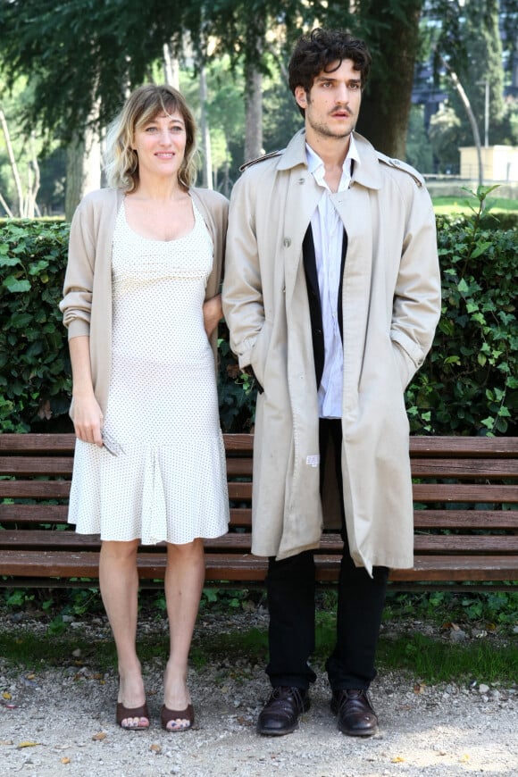 Valeria Bruni Tedeschi et Louis Garrel - L'equipe du film "Un Chateau en Italie" de Valeria Bruni Tedeschi a Rome, le 22 Octobre 2013.
