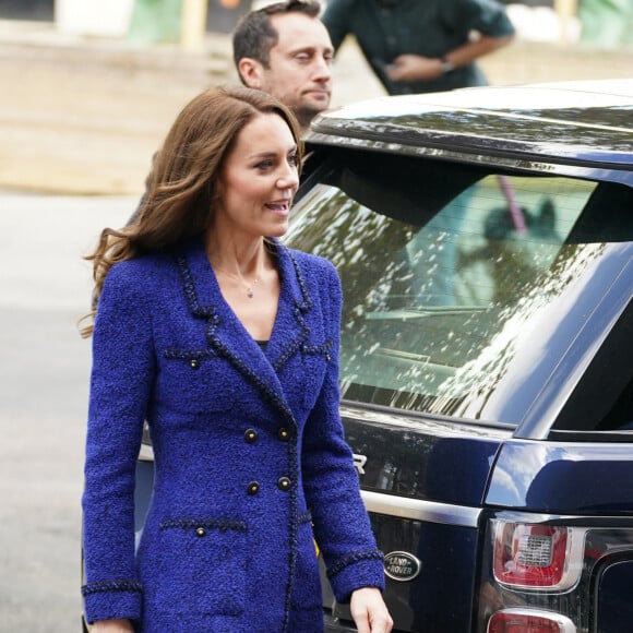 Le prince William, prince de Galles, et Catherine (Kate) Middleton, princesse de Galles, visitent la Copper Box Arena du Queen Elizabeth Olympic Park à Londres, à l'occasion de son 10ème anniversaire. Le 13 octobre 2022. 