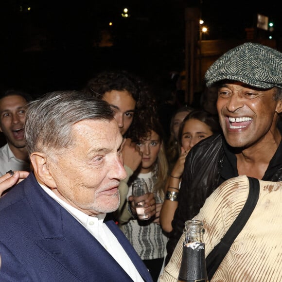 Exclusif - Jean-Claude Camus, Yannick Noah et sa fille Jenaye lors de la soirée d'anniversaire de Joalukas Noah, fils de Yannick Noah et Isabelle Camus, pour ses 18 ans à Paris le 10 juin 2022. © Cyril Moreau / Bestimage