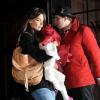 Katie Holmes et sa fille Suri à New York le 11 février