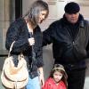 Katie Holmes et sa fille Suri à New York le 11 février
