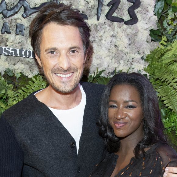 Semi-exclusif - Vincent Cerutti et sa compagne Hapsatou Sy (enceinte de son deuxième enfant) - Inauguration du Concept Store Maison 123 Paris et HapsatouSy rue de la Chaussée d'Antin dans le 9ème arrondissement de Paris, France, le 19 septembre 2019. © Pierre Perusseau/Bestimage 