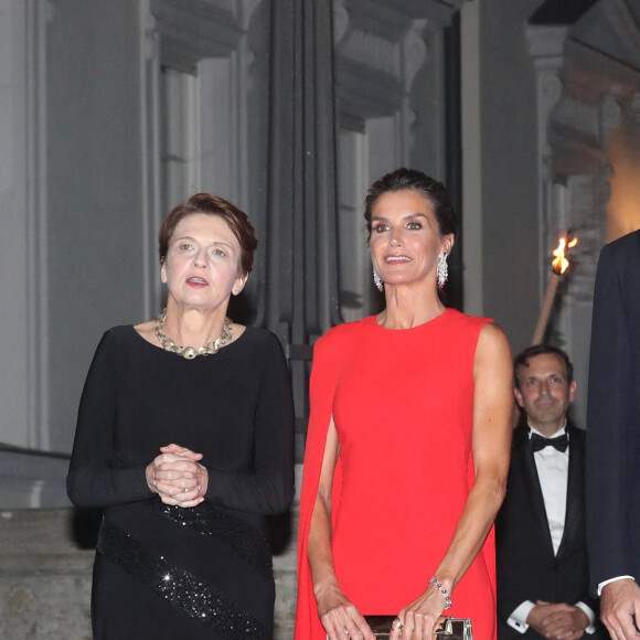 Le roi Felipe VI et la reine Letizia d'Espagne au dîner d'Etat à Berlin lors de leur voyage officiel en Allemagne, le 17 octobre 2022. CASA de SM El Rey - Agence/Bestimage