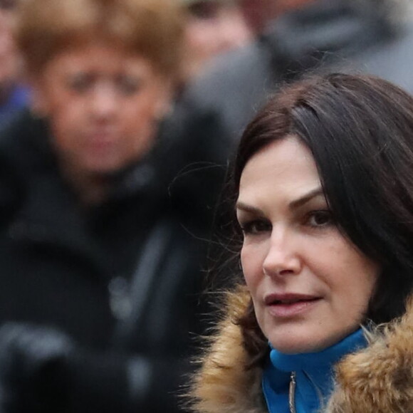 Helena Noguerra aux obsèques de Michou en l'église Saint-Jean de Montmartre à Paris. Le 31 janvier 2020.