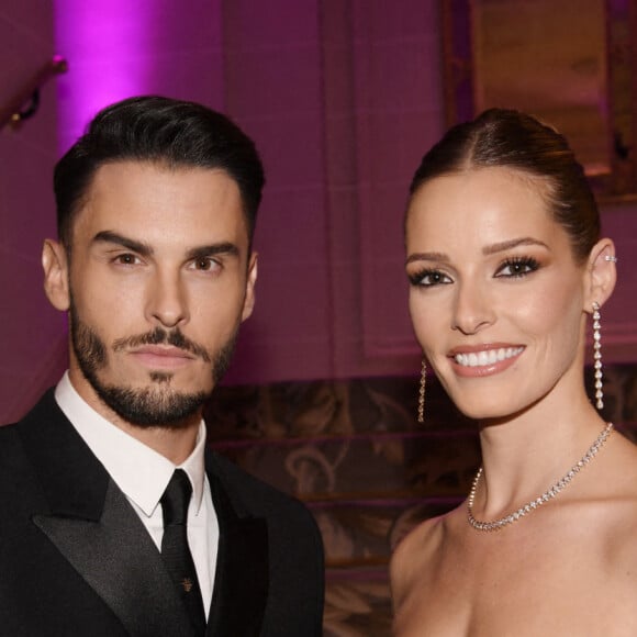 Baptiste Giabiconi, Maëva Coucke (Miss France 2018) - Soirée du Grand Dîner "Trophée Forbes" au Four Seasons Hôtel George V Paris le 30 septembre 2022. © Coadic Guirec - Rachid Bellak / Bestimage 