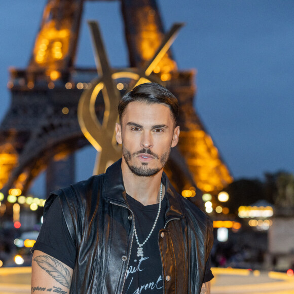 Baptiste Giabiconi - Front row du défilé de mode Saint Laurent, Prêt-à-porter Printemps / Eté 2023 dans le cadre de la Fashion Week de Paris le 27 septembre 2022. © Olivier Borde 