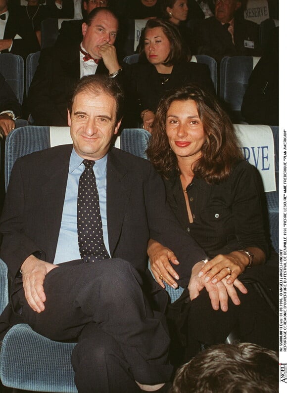 Pierre Lescure et son épouse Frédérique lors du Festival de Deauville 1996