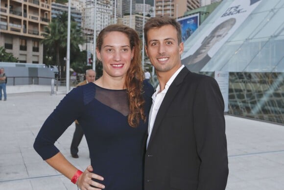 Camille Muffat et William Forgues lors de la cérémonie de remise des prix du 25e Sportel de Monaco le 8 octobre 2014