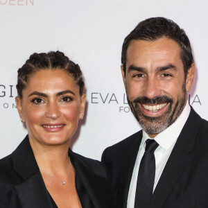 Jessica Lemarie, Robert Pires au photocall de la soirée "Global Gift Gala" au Kimpton Fitzroy à Londres, le 17 octobre 2019.