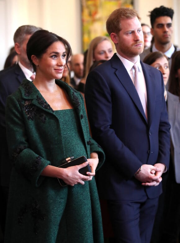 Le prince Harry et Meghan Markle lors de leur visite à Canada House dans le cadre d'une cérémonie pour la Journée du Commonwealth à Londres le 11 mars 2019. 
