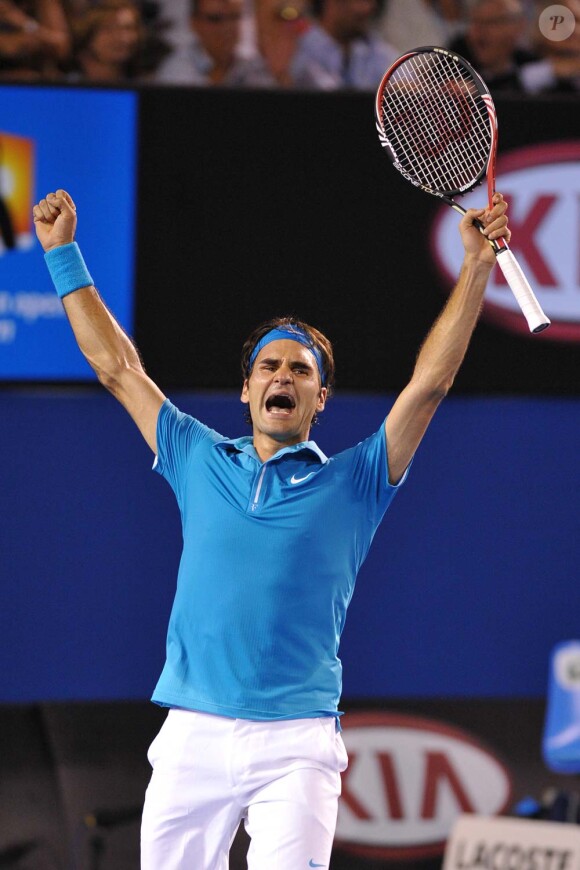 Roger Federer lors de la finale de l'Open d'Australie, le 31 janvier 2010 !