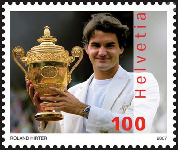 Le timbre Roger Federer édité par la poste suisse, en avril 2007 !
