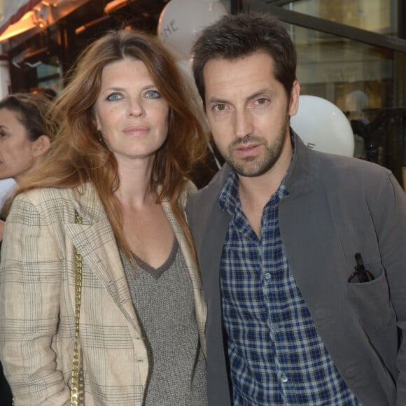 Frédéric Diefenthal et sa femme Gwendoline Hamon - Soiree d'inauguration de la boutique Stone de la creatrice de bijoux Marie Poniatovski, la soeur de Sarah Lavoine a Paris.