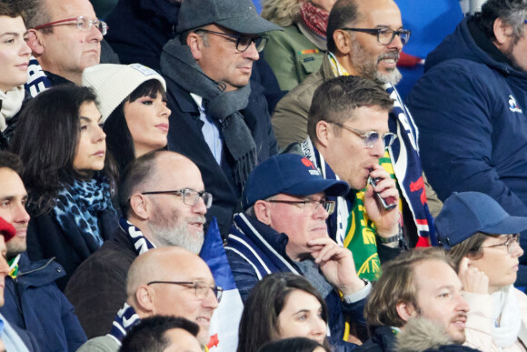 Jean-Edouard Lipa - Personnalités dans les tribunes du match de rugby "France vs Australie" au Stade de France à Paris. Le 5 novembre 2022 