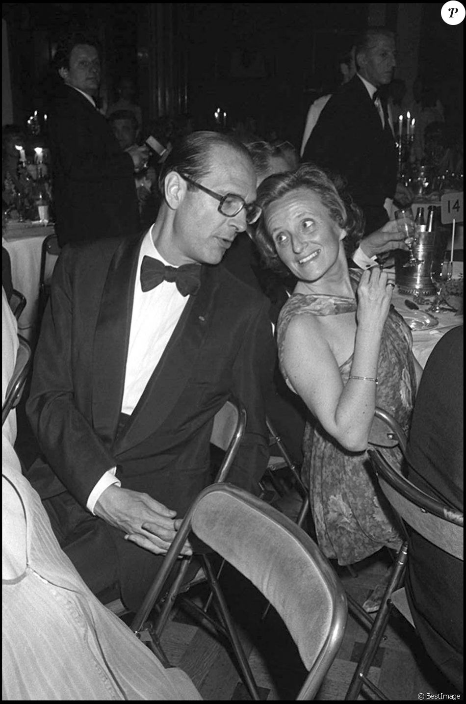 Jacques et Bernadette Chirac en 1978 lors du bal April.