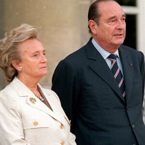 Bernadette et Jacques Chirac à l'Elysée en 1999 pour la venue du Duc du Luxembourg.