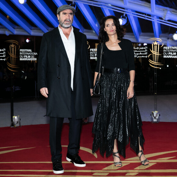 Eric Cantona et sa femme Rachida Brakni au photocall de la cérémonie d'ouverture de la 18ème édition du Festival International du Film de Marrakech (FIFM), le 29 novembre 2019. © Romuald Meigneux/Bestimage