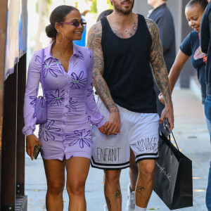 Christina Milian et son mari Matt Pokora (M. Pokora) à Los Angeles le 6 avril 2022.