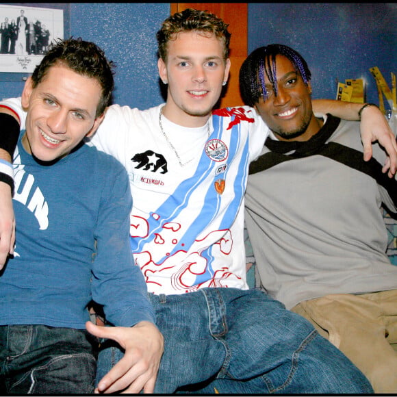 Archive - Les Linkup - M.Pokora , Lionel Tim et Otis en showcase a Disney Village . © Guillaume Gaffiot / Bestimage