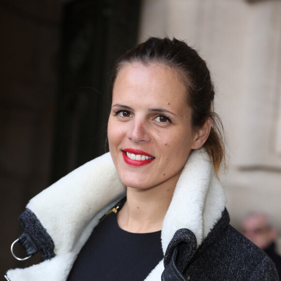 Laure Manaudou - Arrivées des people au défilé de mode, collection prêt-à-porter automne-hiver 2014/2015 "Guy Laroche" au Grand Palais à Paris. Le 26 février 2014 