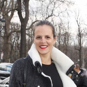 Laure Manaudou - Arrivées des people au défilé de mode, collection prêt-à-porter automne-hiver 2014/2015 "Guy Laroche" au Grand Palais à Paris. Le 26 février 2014 