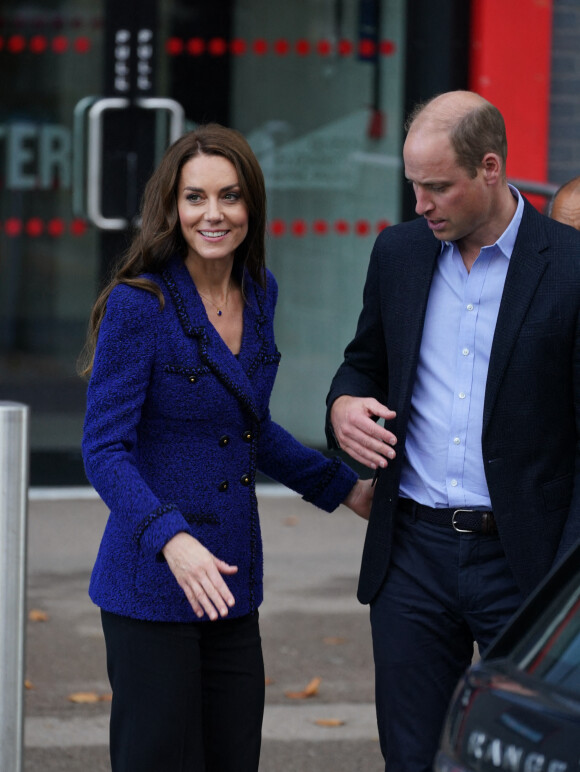 Le prince William, prince de Galles, et Catherine (Kate) Middleton, princesse de Galles, visitent la Copper Box Arena du Queen Elizabeth Olympic Park à Londres, à l'occasion de son 10ème anniversaire. Le 13 octobre 2022. 