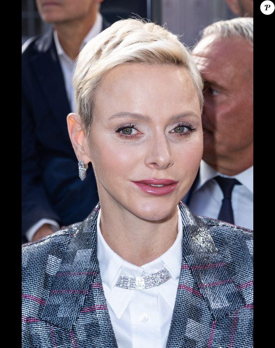 La princesse Charlène de Monaco - Front Row au défilé Louis Vuitton Collection Femme Prêt-à-porter Printemps/Eté lors de la Fashion Week de Paris (PFW) © Olivier Borde/Bertrand Rindoff Petroff/Bestimage