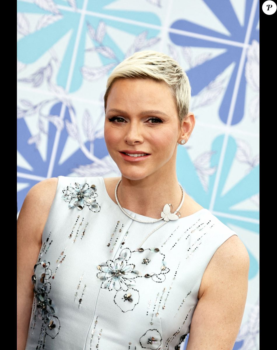 La princesse Charlène de Monaco - 73e Gala de la Croix-Rouge Monégasque sur les Terrasses du Soleil à Monaco le 18 juillet 2022. © Dominique Jacovides/Bestimage