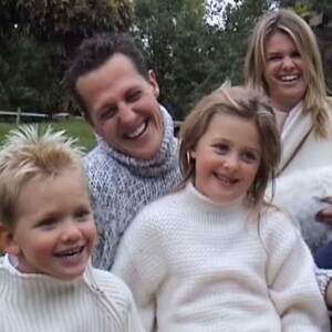 Michael Schumacher, sa femme Corinna et leurs deux enfants Gina Maria et Mick.