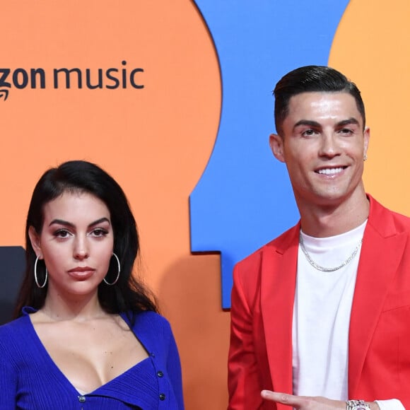 Georgina Rodriguez et son compagnon Cristiano Ronaldo à la soirée MTV European Music Awards 2019 (MTV EMA's) au FIBES Conference and Exhibition Centre à Séville en Espagne, le 3 novembre 2019