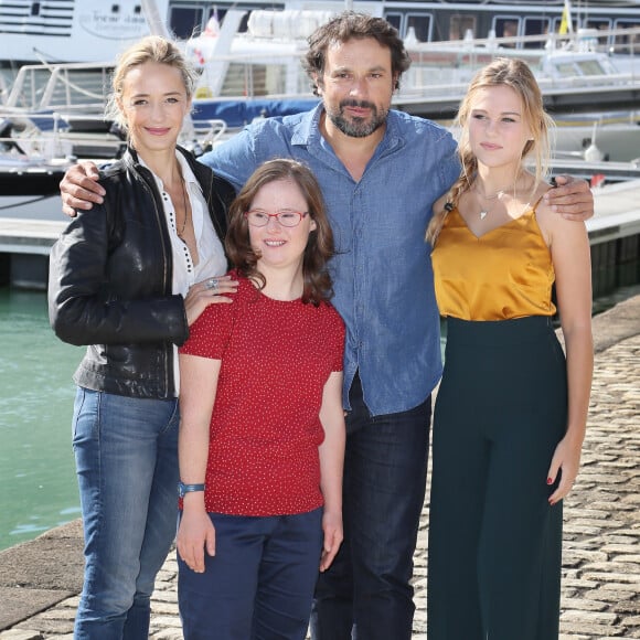 Bruno Salomone, Hélène de Fougerolles, Marie Dal Zotto et Maira Schmitt - 19e édition du Festival de la Fiction TV de la Rochelle, le 14 septembre 2017. © Patrick Bernard/Bestimage