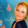 Pamela Anderson présente son parfum Malibu à Los Angeles, le 13 février.
